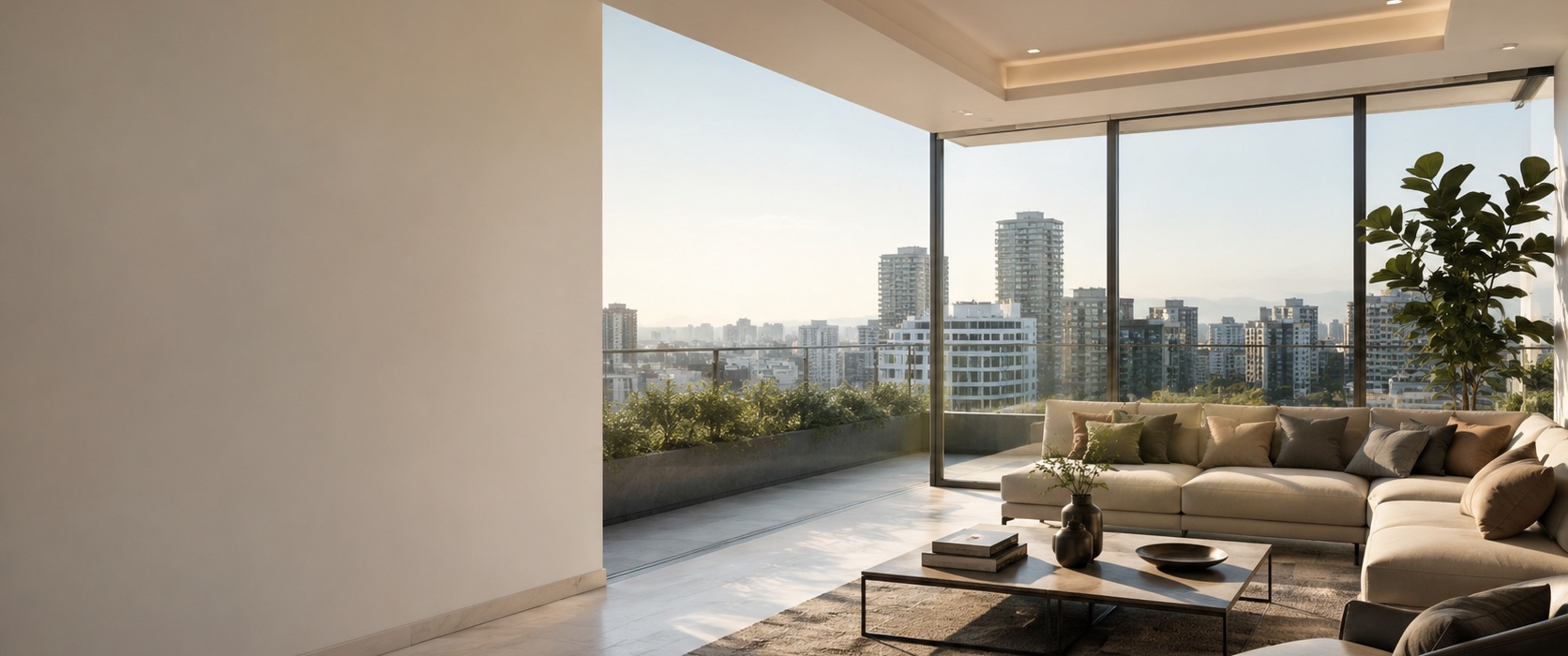 Interior con vista a la ciudad, Ciudad de México